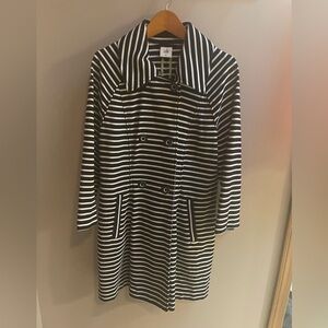 CAbi Black and White Striped Jacket